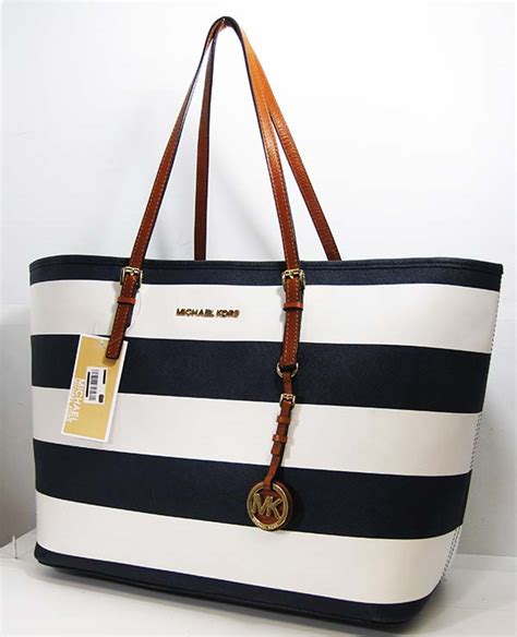 michael kors prussian blue stripes|Michael Michael Kors stripe.